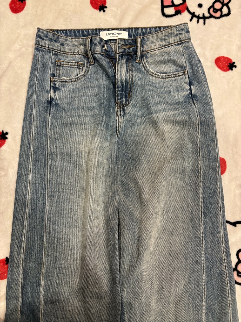 Lovevet Light Blue High-Rise Wide Leg Jeans
